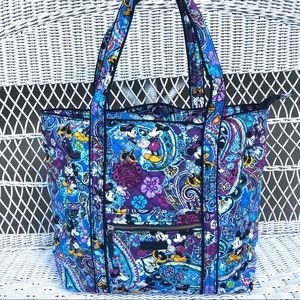 Disney Vera Bradley Paisley Tote Mickey & Minnie